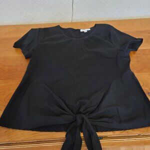 Tie front, botton back top